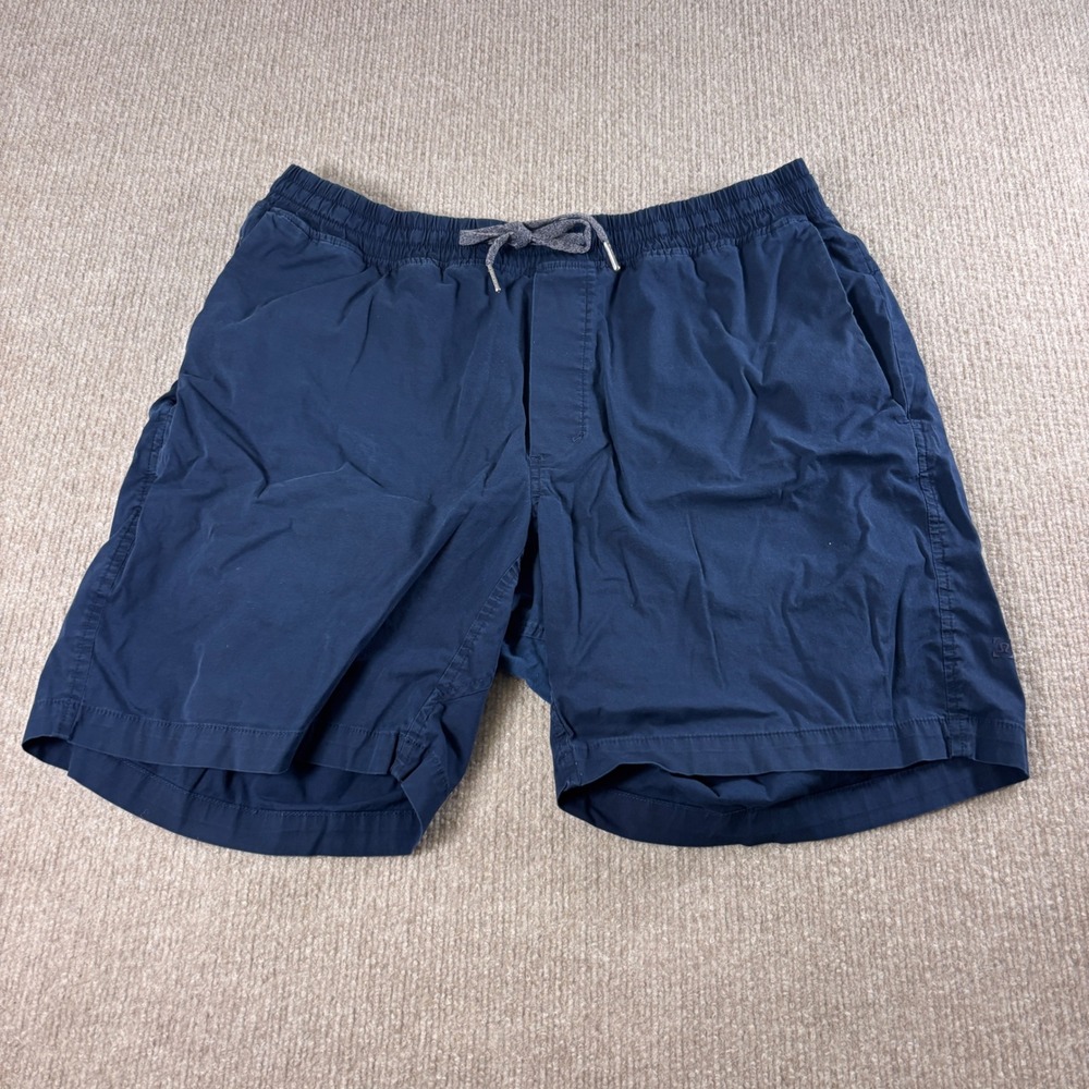 Lululemon Navy Blue Bowline 7" Cotton Shorts Men's Size XL LM7AAPS